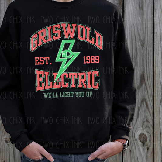 Griswold Electric Sweatshirt or Hoodie | Funny Christmas Vacation Shirt | Holiday Movie Graphic Top