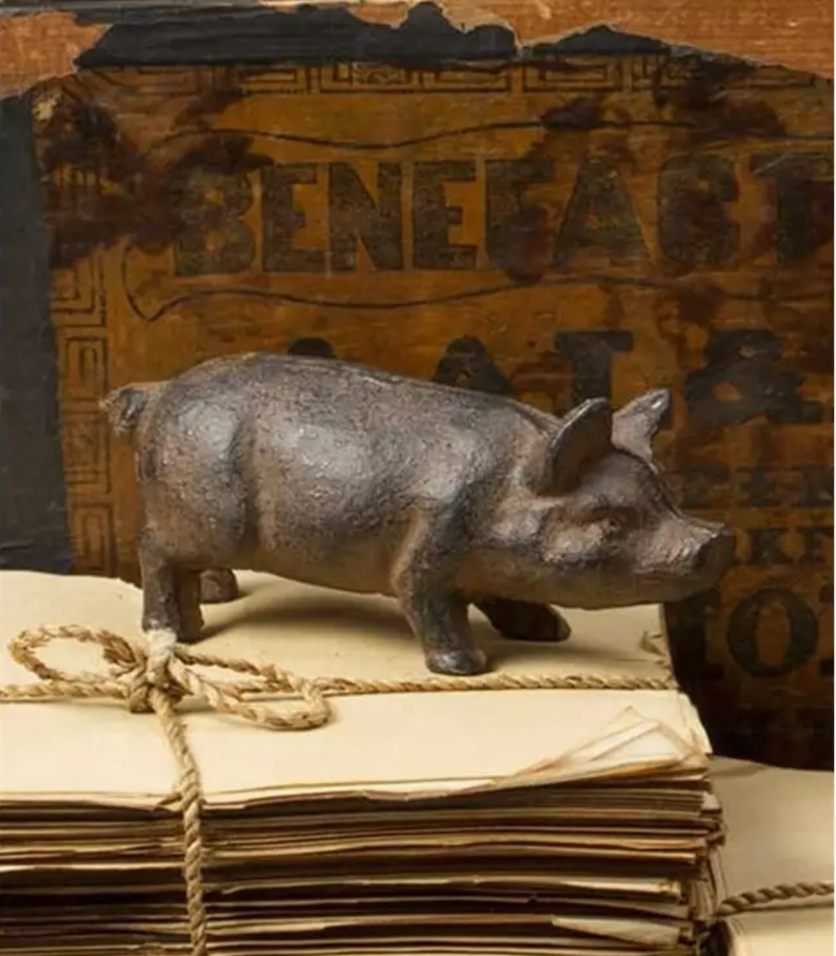 Cast Iron Pig Home Decor Farmhouse Ranch Life Style